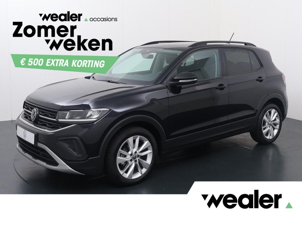 Volkswagen T-Cross 1.0 TSI Life Edition | 116 PK | Automaat, Auto's, Volkswagen, 12 maanden, Gebruikt, 116 pk, Zwart
