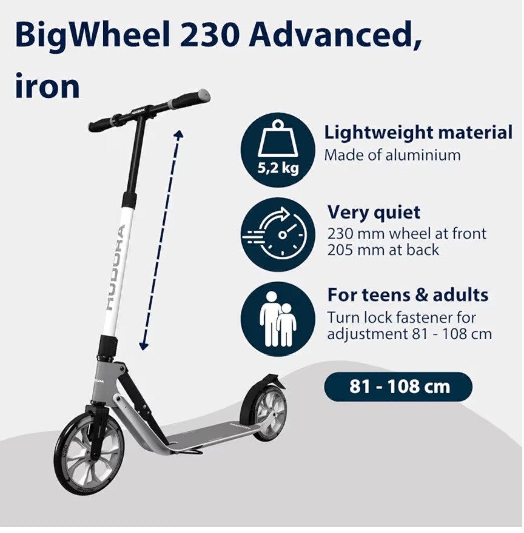 Hudora BigWheel 230 Advanced Step - Max 120 kg Nieuw in doos, Ophalen, Nieuw, Gewone step