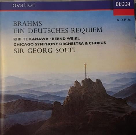 BRAHMS Ein deutsches requiem CD SOLTI TE KANAWA DECCA, Ophalen of Verzenden, Romantiek, Gebruikt, Orkest of Ballet