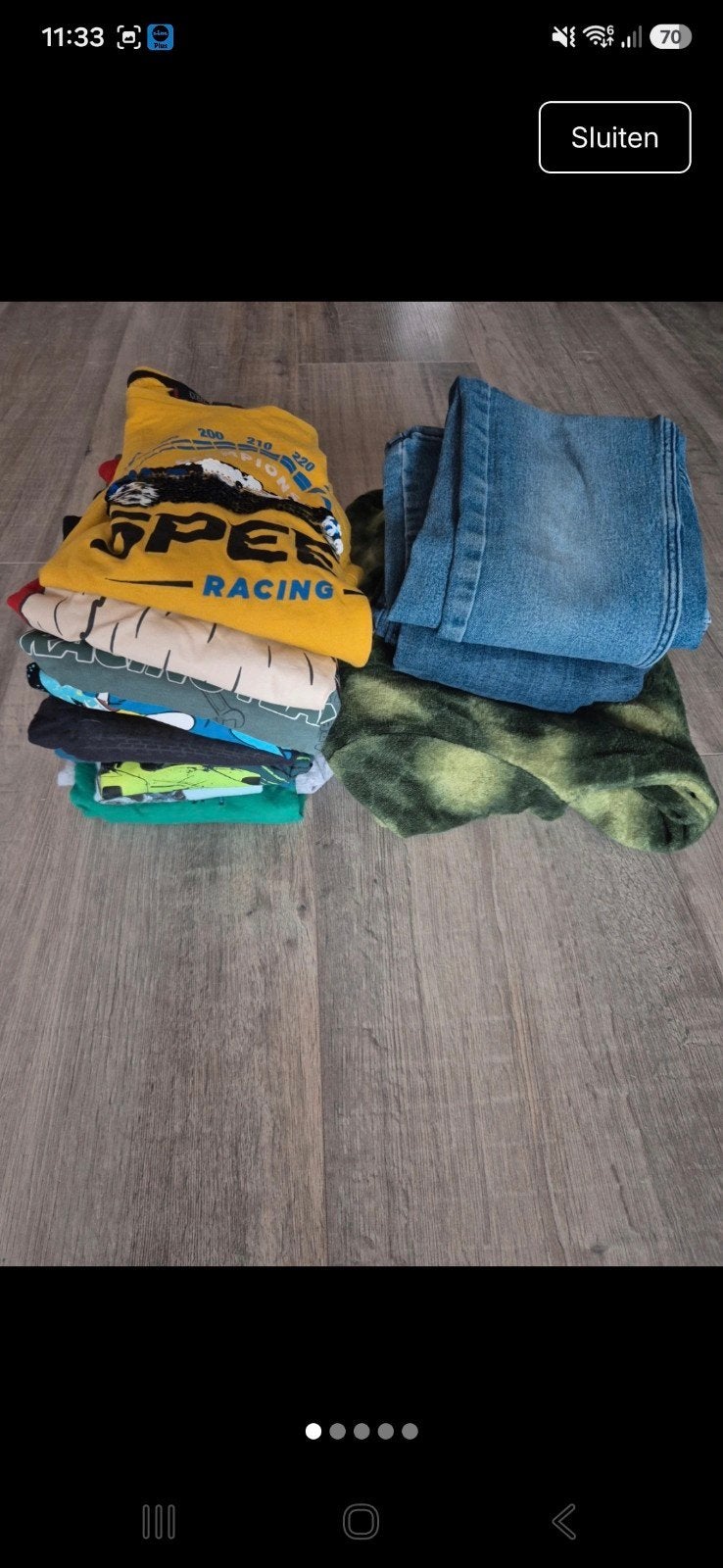 Kledingpakket jongens: spijkerbroeken, pyjama en shirts, Ophalen of Verzenden, Gebruikt, Maat 128