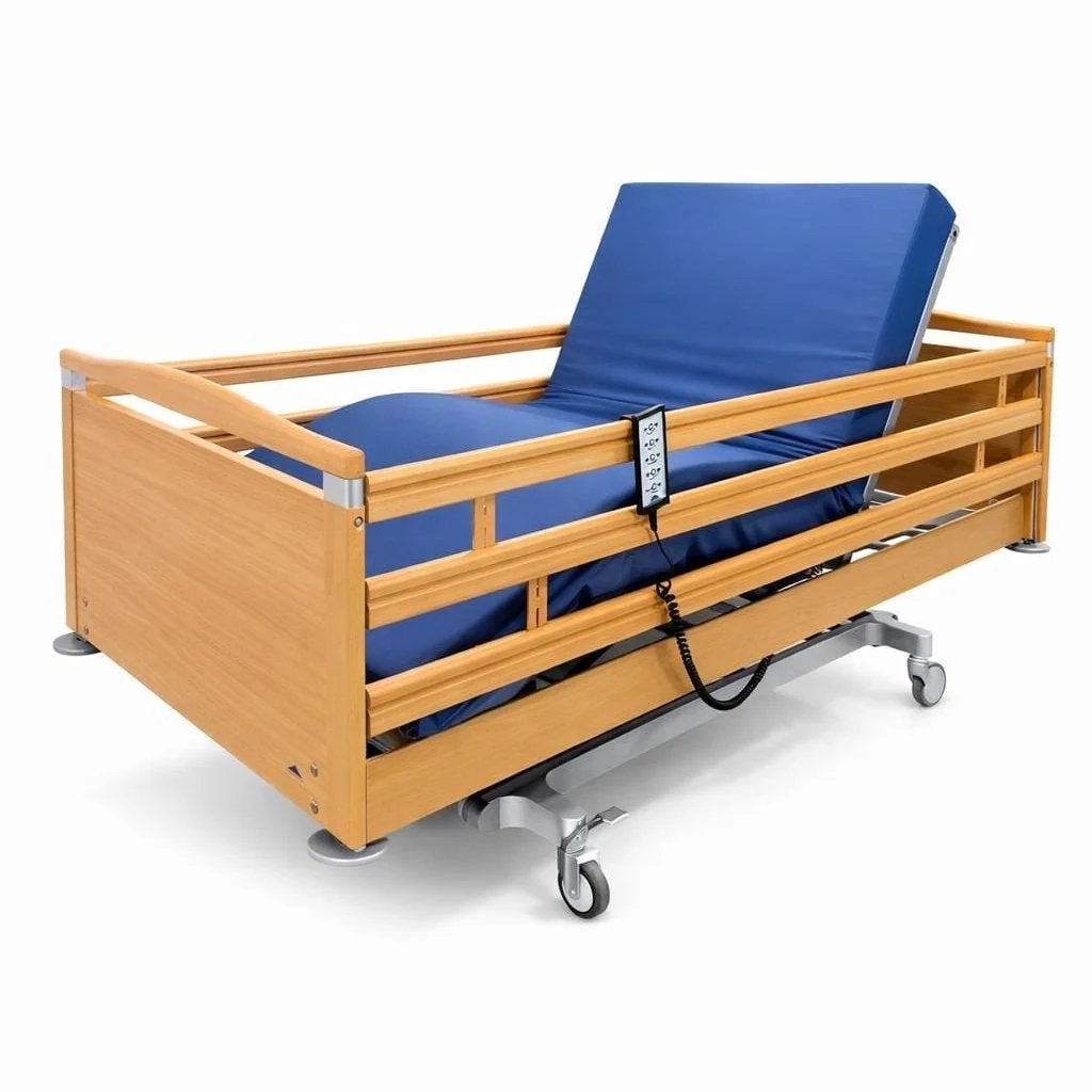 Stiegelmeyer Elvido-Vano electrisch hoog-laag zorgbed+matras, Huis en Inrichting, Ophalen, Verstelbaar, 90 cm, Eenpersoons