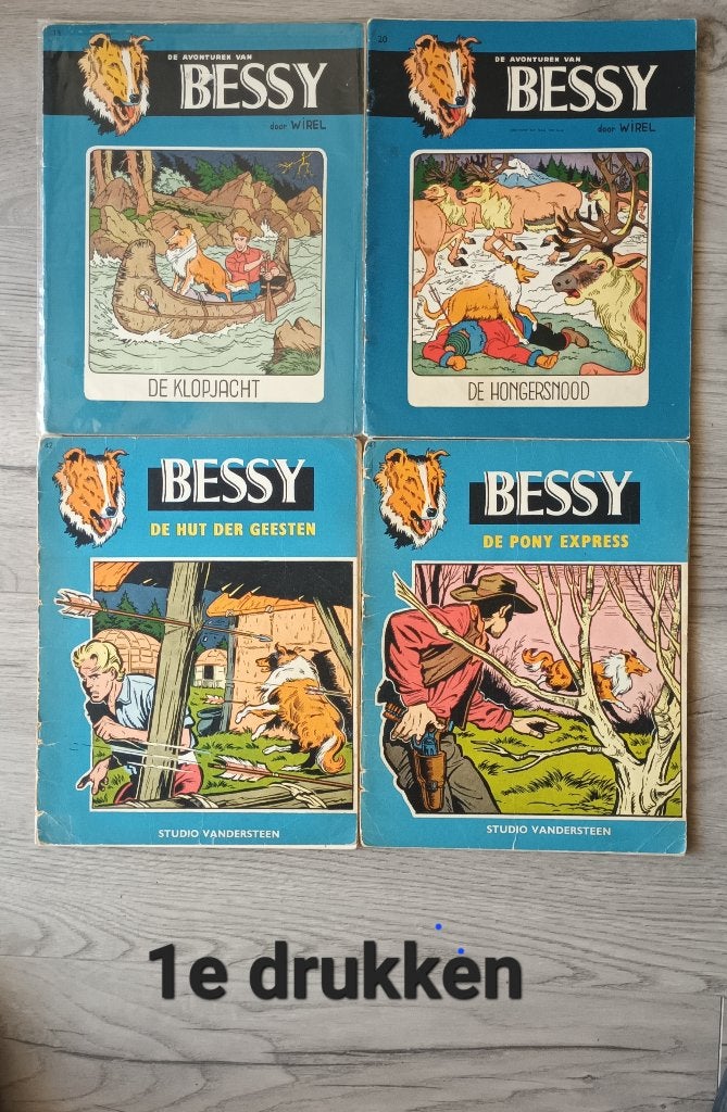 14 oude strips Bessy, De rode ridder, ook eerste drukken, Boeken, Stripboeken, Gelezen, Willy Vandersteen, Ophalen of Verzenden