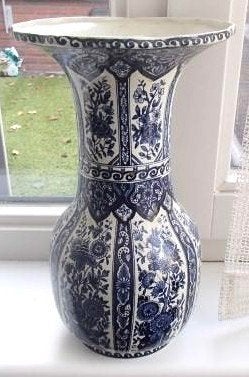 ANTIEKE VAAS DELFTS BLAUW BY BOCH, Antiek en Kunst, Antiek | Vazen, Ophalen of Verzenden