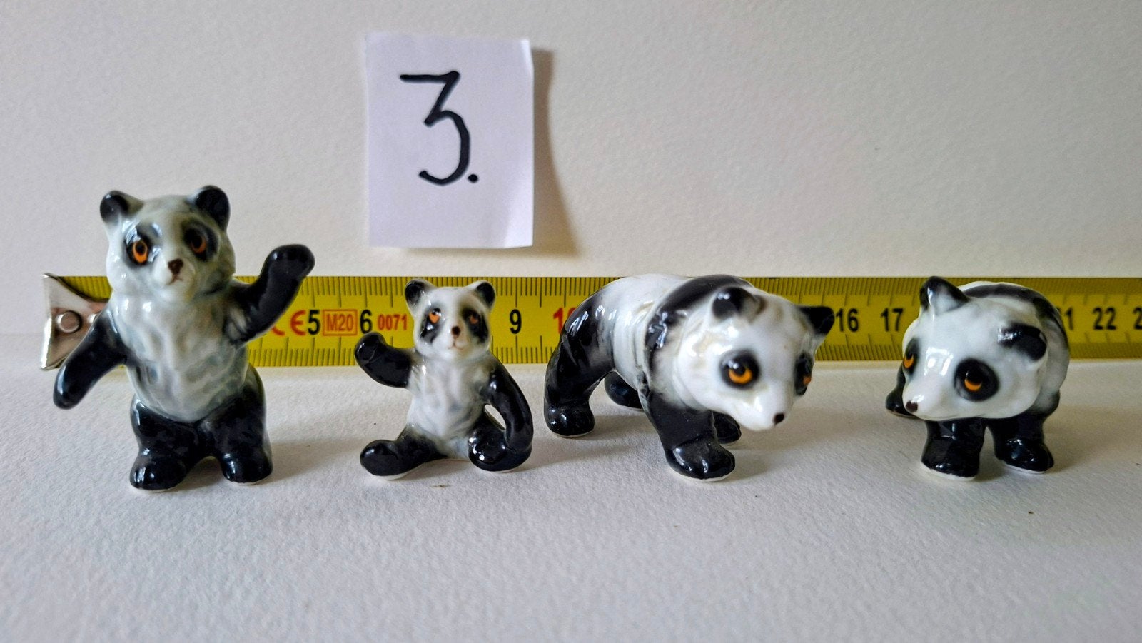 Set van 4 schattige panda beeldjes, Ophalen of Verzenden, Zo goed als nieuw