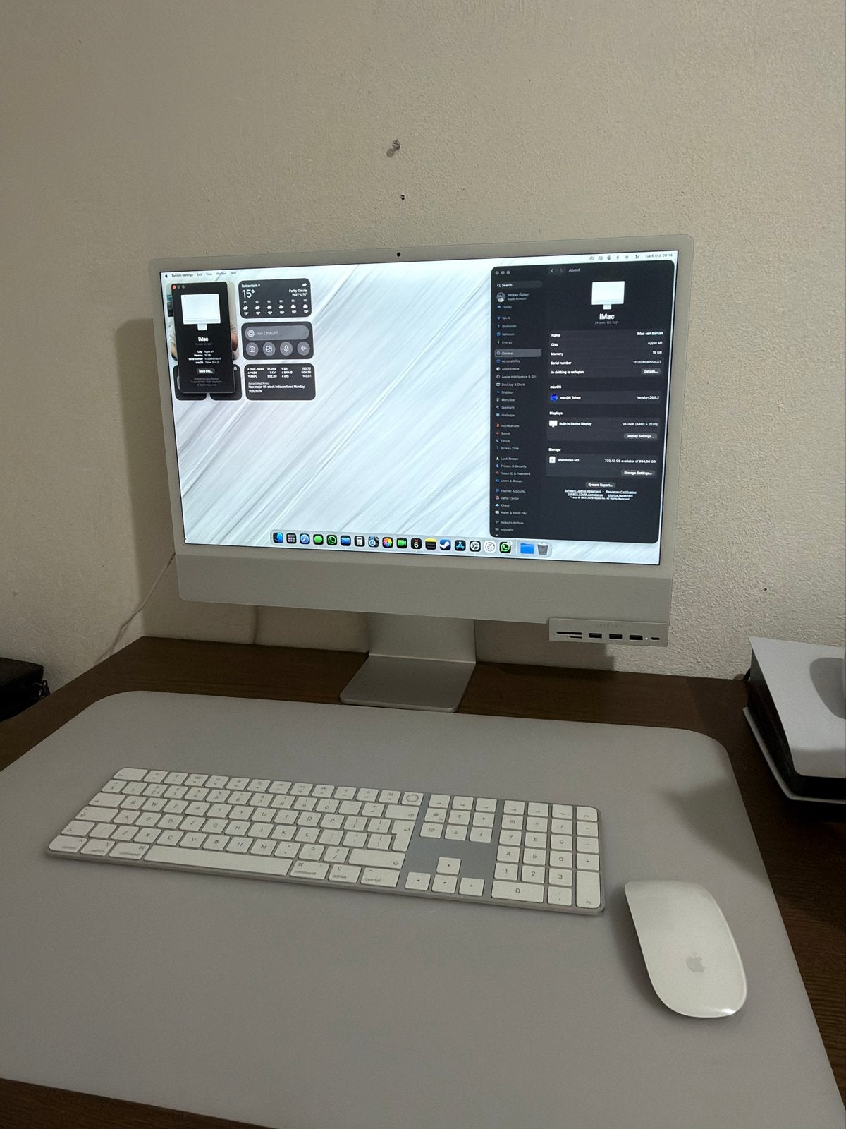 Apple iMac M1 2021 - 24 inch, 16GB RAM, 1TB Opslag, Computers en Software, SSD, IMac, Ophalen of Verzenden, Zo goed als nieuw