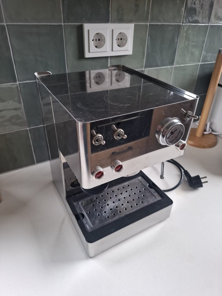 Isomac Giada espressomachine met Isomac koffiemolen, Gebruikt, Koffiemachine, Koffiebonen, 1 kopje