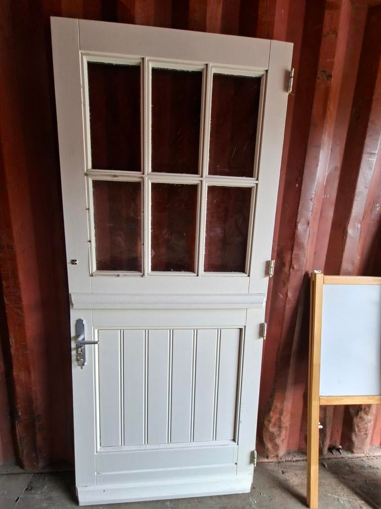 Boerendeur deeldeur 92.5x211 incl. hang- en sluitwerk, Doe-het-zelf en Verbouw, Deuren en Horren, Ophalen of Verzenden, Gebruikt