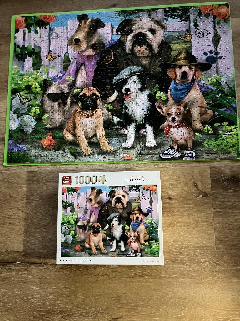mooie hondenpuzzel, Ophalen, 500 t/m 1500 stukjes, Zo goed als nieuw, Legpuzzel