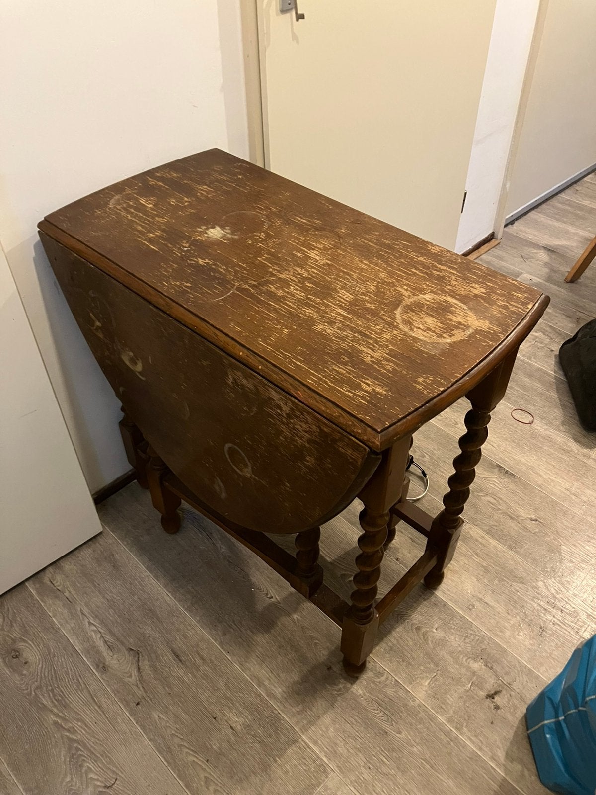 Klaptafel, Ophalen