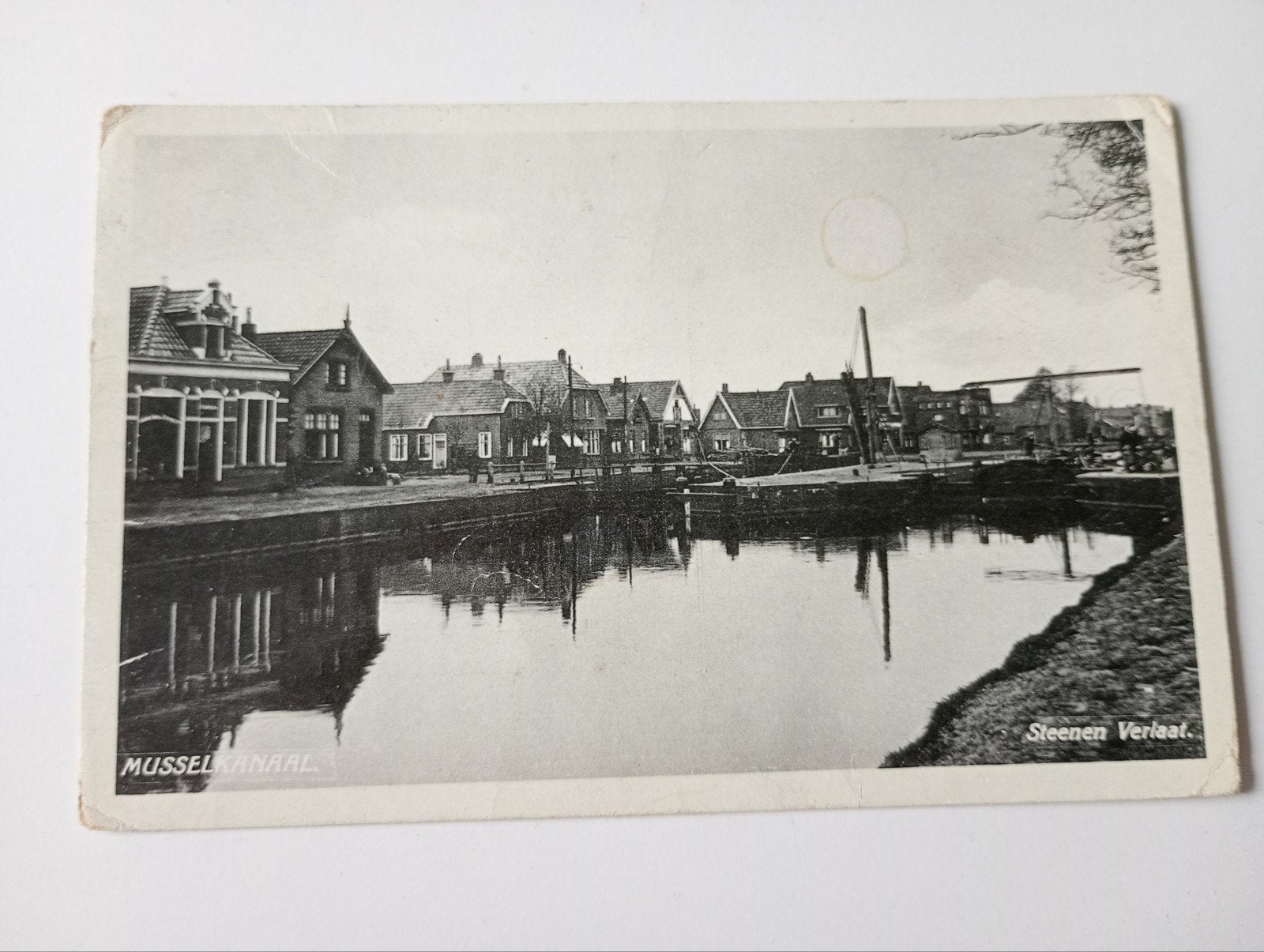 Musselkanaal Steenen Verlaat 1934, Verzamelen, Ansichtkaarten | Nederland, Ophalen of Verzenden, 1920 tot 1940, Gelopen, Groningen