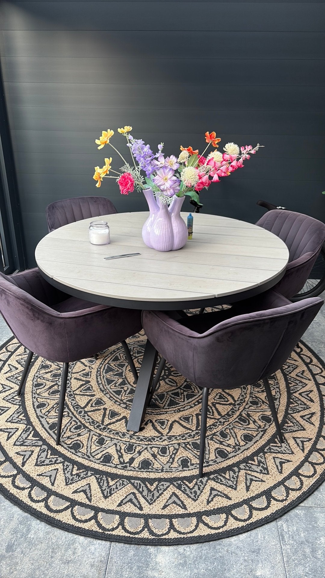 Tafel met 4 stoelen, Ophalen, Zo goed als nieuw, Rechthoekig, 50 tot 100 cm