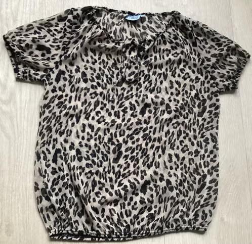 blouse met panterprint maat M van John Cabot, Maat 38/40 (M), Bruin, Ophalen of Verzenden, Zo goed als nieuw