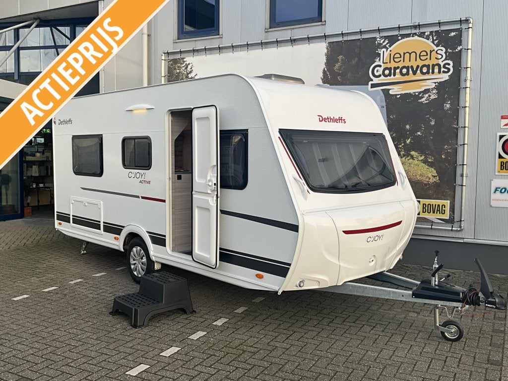 Dethleffs C'Joy Active 460 LE ENKELE BEDDEN-ACTIE MODEL, Standaardzit, Bedrijf, Dethleffs, 5 tot 6 meter