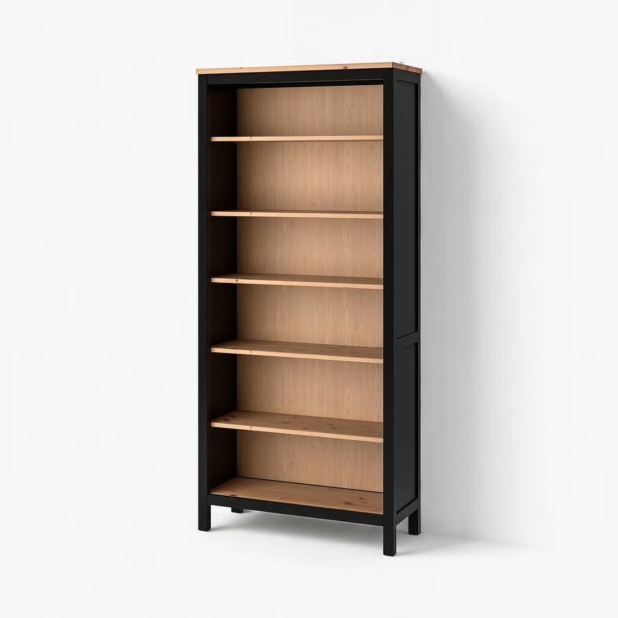 3 stuks HEMNES Boekenkast zwartbruin/lichtbruin 90x197 cm, Huis en Inrichting, Met plank(en), Zo goed als nieuw, 150 tot 200 cm