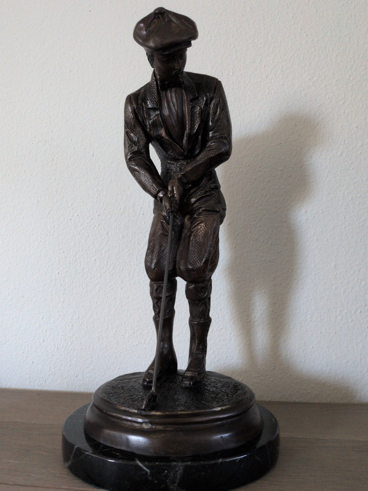 Bronzen beeld 'Le Golfeur' door Joseph d'Asté, Ophalen of Verzenden, Brons, 20 - 50 cm, Op sokkel