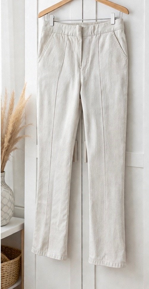 Massimo Dutti straight high waist coated broek  34 nieuw, Kleding | Dames, Broeken en Pantalons, Ophalen, Overige kleuren, Massimo Dutti