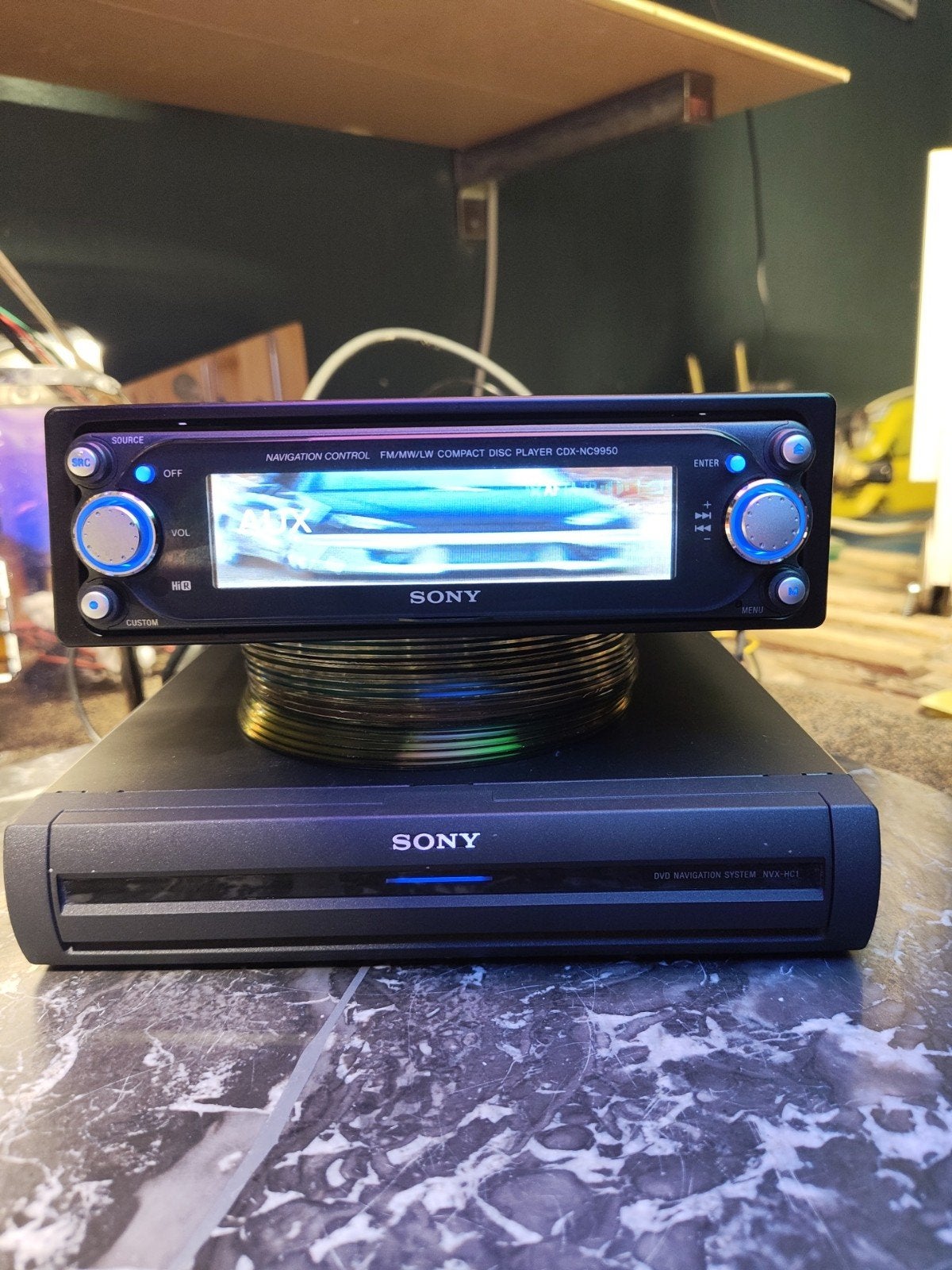 **Sony**CDX-NC9950**crazy-anim-cristal-glass**high*end*tft*, Ophalen of Verzenden