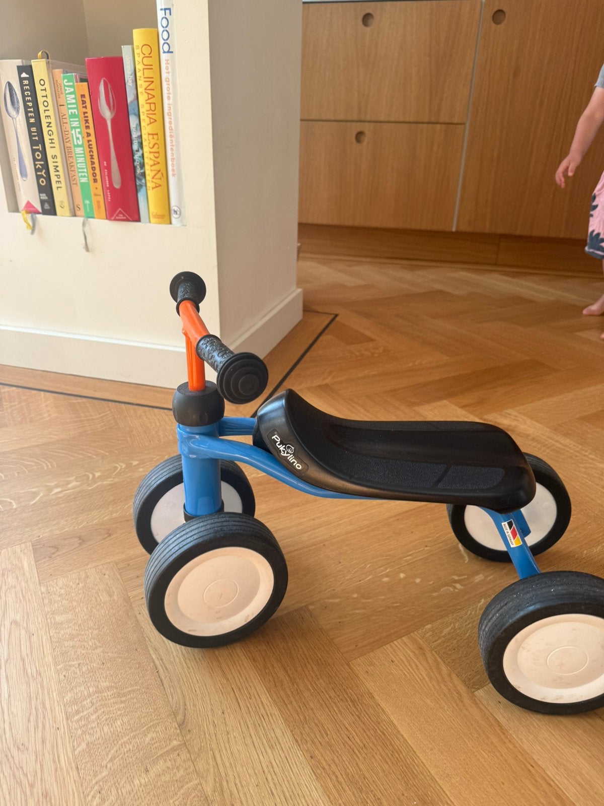 Pukylino puky fietsje baby dreumes kind blauw driewieler, Ophalen, Zo goed als nieuw