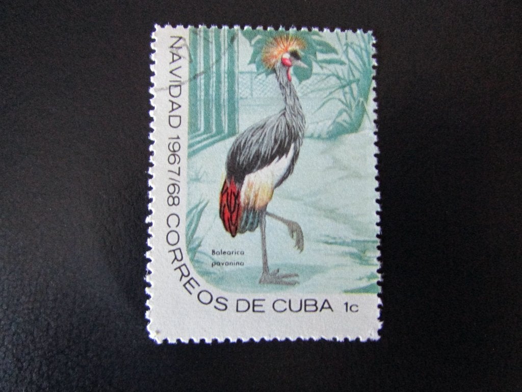 Postzegel Vogel: Kroon-Kraanvogel uit Cuba, Ophalen of Verzenden, Gestempeld, Dier of Natuur