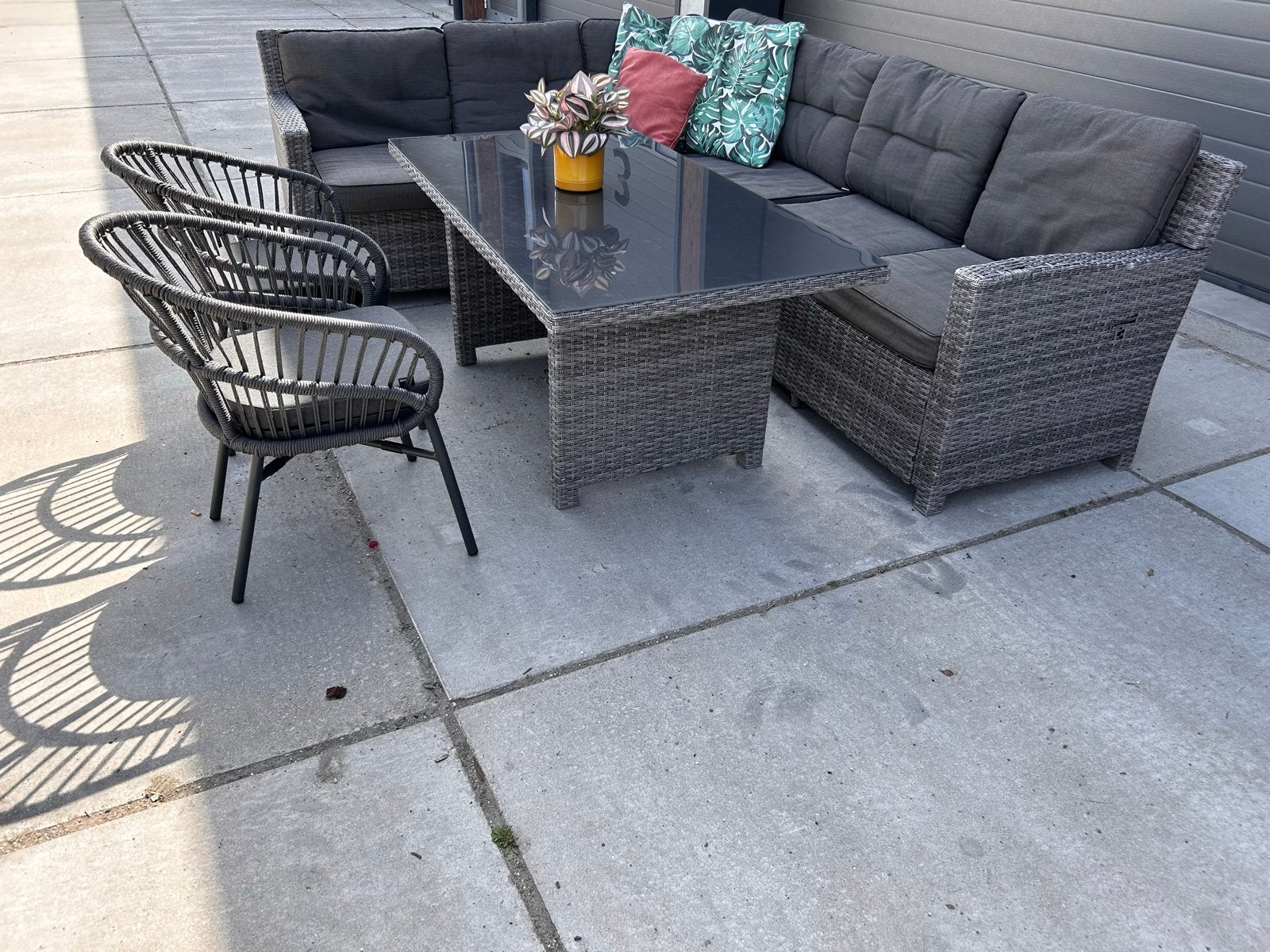Mooie Garden Impressions dining loungeset met extra stoelen, Tuin en Terras, Tuinsets en Loungesets, Gebruikt, Loungeset, Wicker
