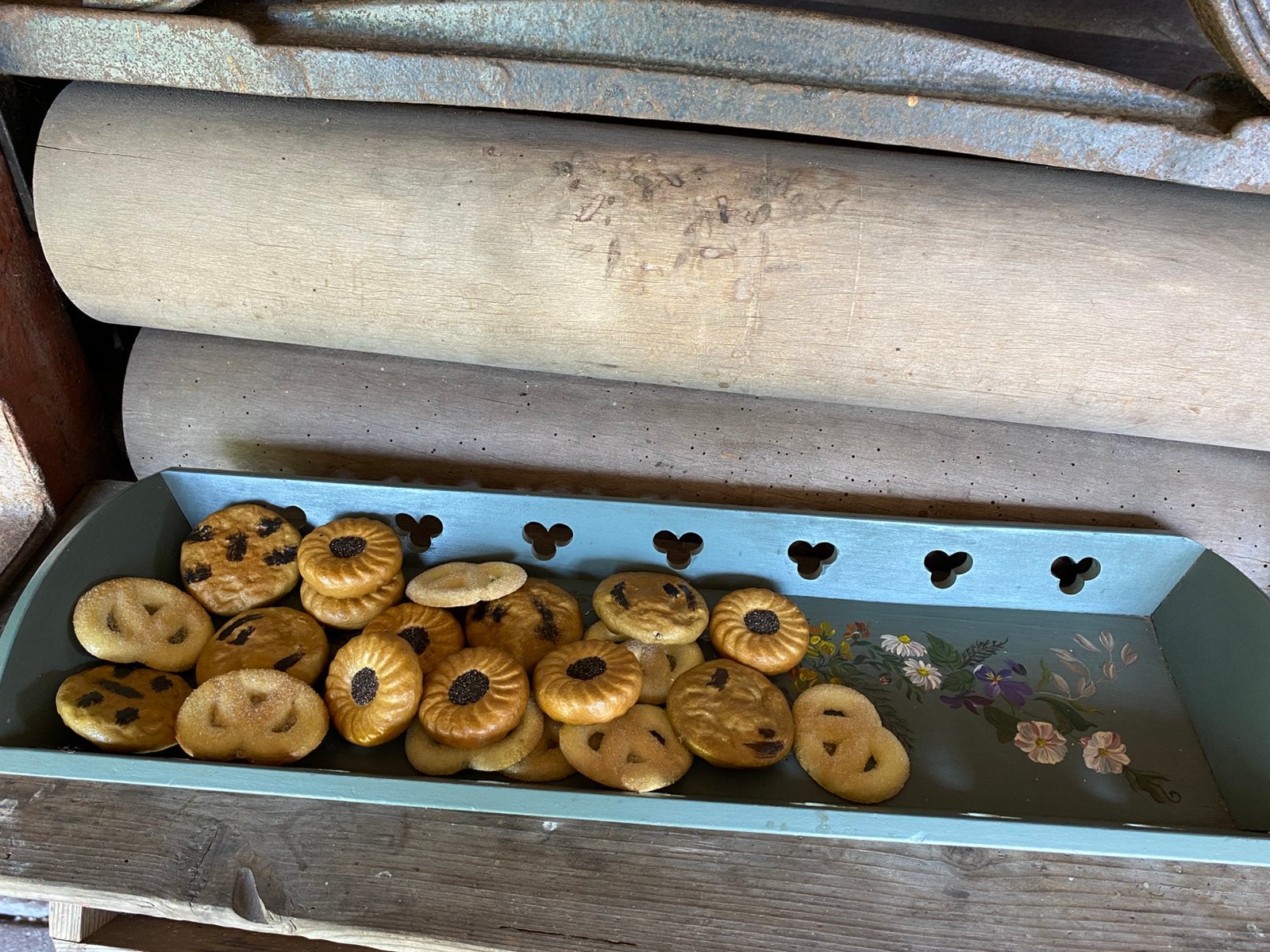 Decoratie koekjes/ brocante langwerpig dienblad, Ophalen of Verzenden, Zo goed als nieuw