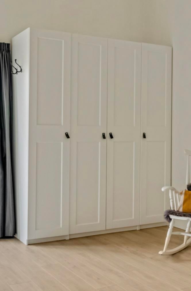 4 ikea PAX kast deuren Grimo wit, 200 cm of meer, Zo goed als nieuw, 50 tot 75 cm, 50 tot 100 cm