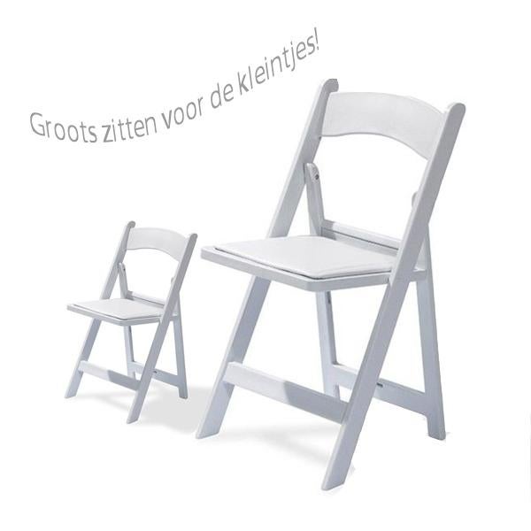 TE HUUR: populaire weddingchair / nu ook in kinderversie, Ophalen of Verzenden, Nieuw, Overige