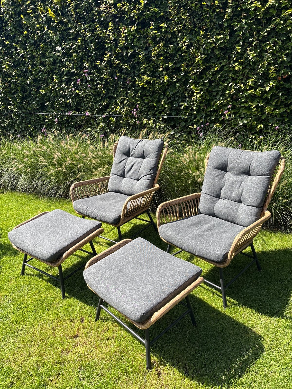 BUITEN Tuinstoelen DEX met Voetenbanken, Ophalen, Gebruikt, Wicker