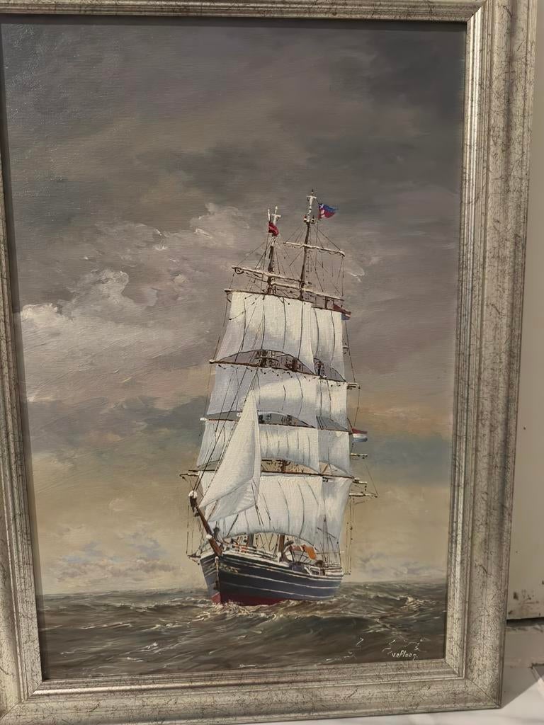Zeeschilderij van de zeeschilder Albert van der Ploeg, Ophalen of Verzenden