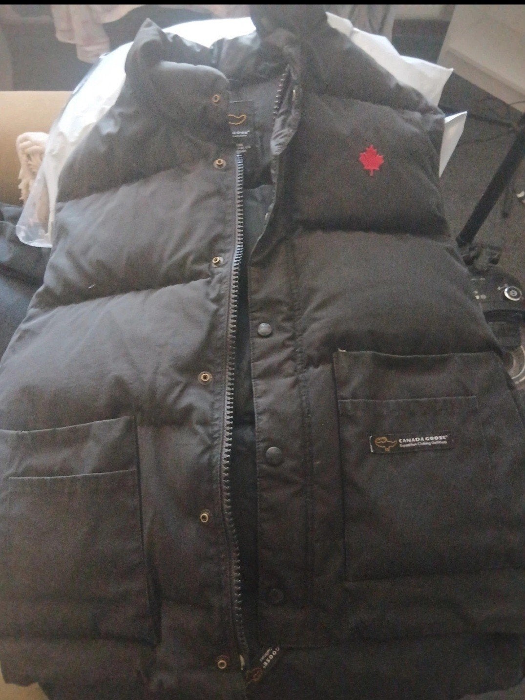 Vintage Canada Goose Bodywarmer - Zwart, Kleding | Dames, Bodywarmers, Maat 38/40 (M), Ophalen of Verzenden, Gedragen, Canada Goose