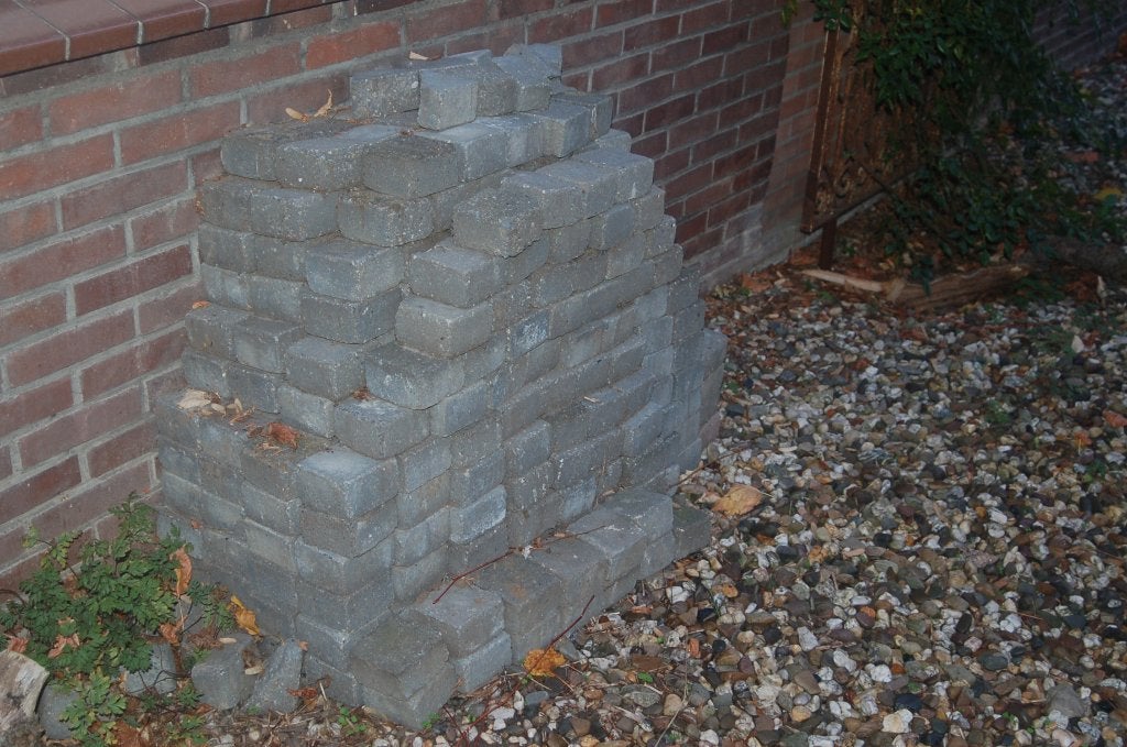 koppelstones zwart ca. 500 stuks, Ophalen, Gebruikt, Beton, Klinkers