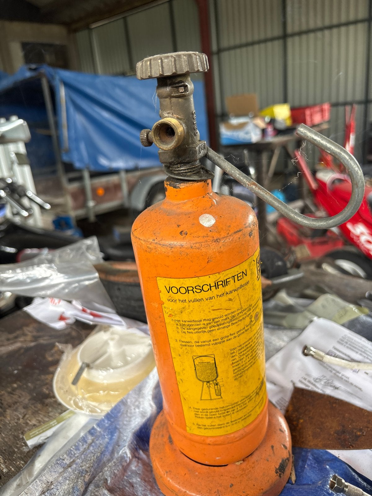 Karwei fles, Doe-het-zelf en Verbouw, Gereedschap | Handgereedschap, Ophalen of Verzenden, Gebruikt