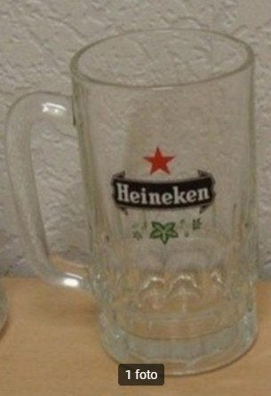 Heineken bierpul - 1 glas aanwezig, Ophalen of Verzenden, Zo goed als nieuw, Glas of Glazen, Heineken