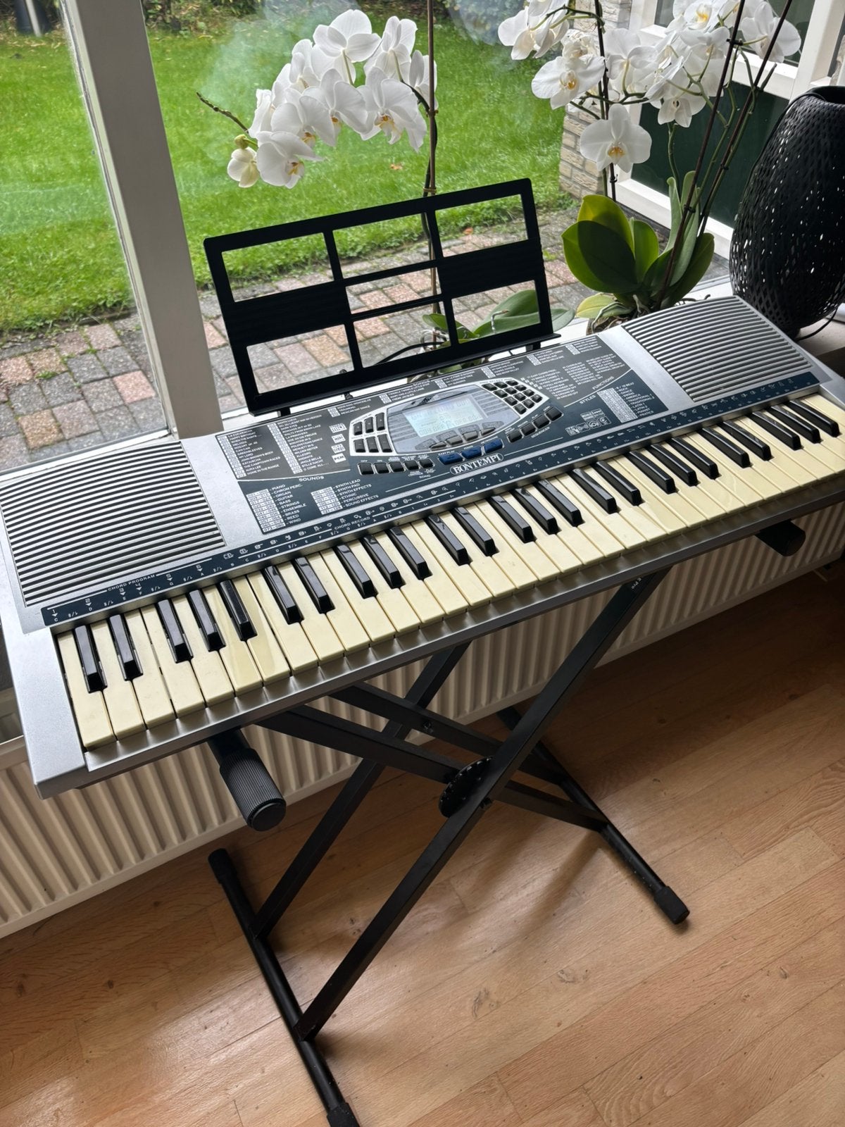 Keyboard Bontempi PM 694 met statief., Met standaard, Ophalen, Overige merken, 61 toetsen