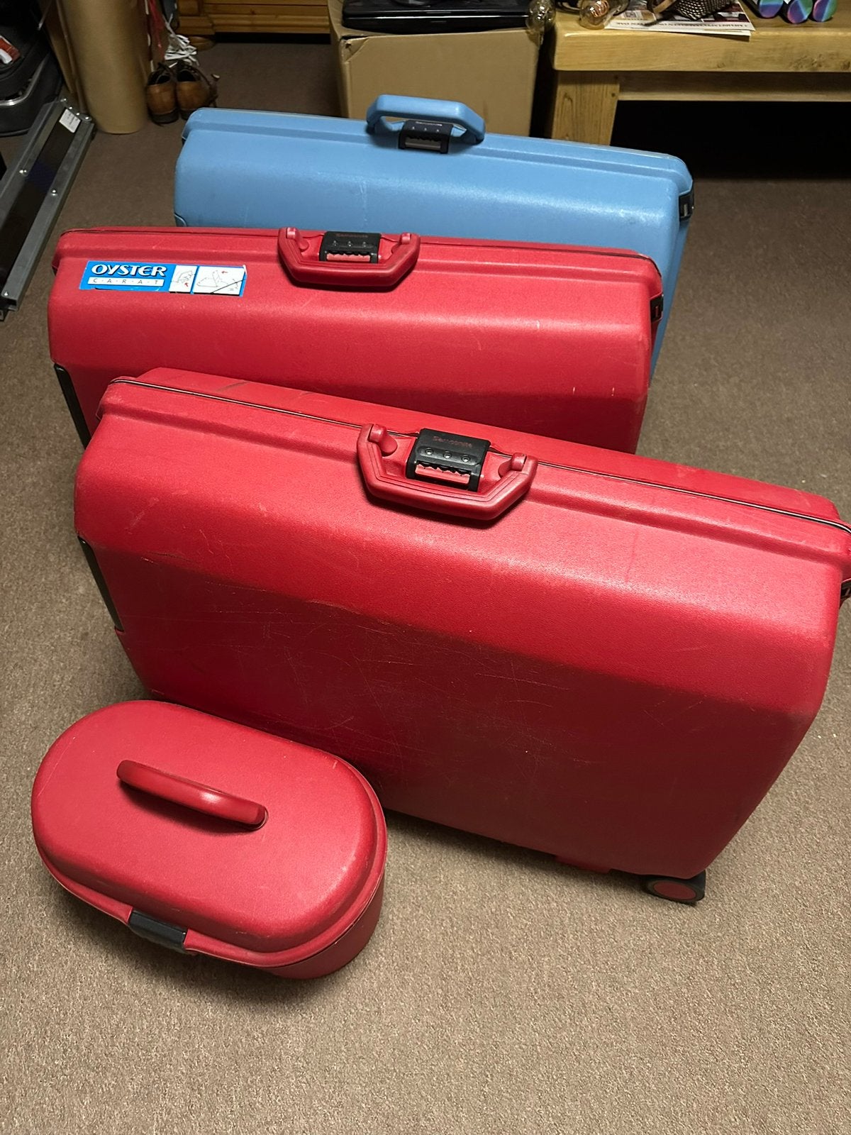 Samsonite koffers 3x harde schaal, Gebruikt, Hard kunststof, 70 cm of meer, 55 cm of meer