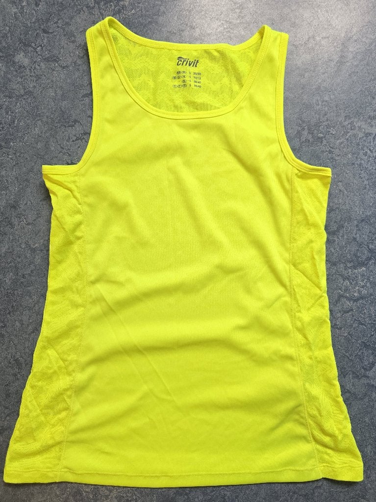 Crivit sporttop fluoriserend geel - maat S, Verzenden, Geel, Hardlopen of Fietsen, Maat 36 (S)