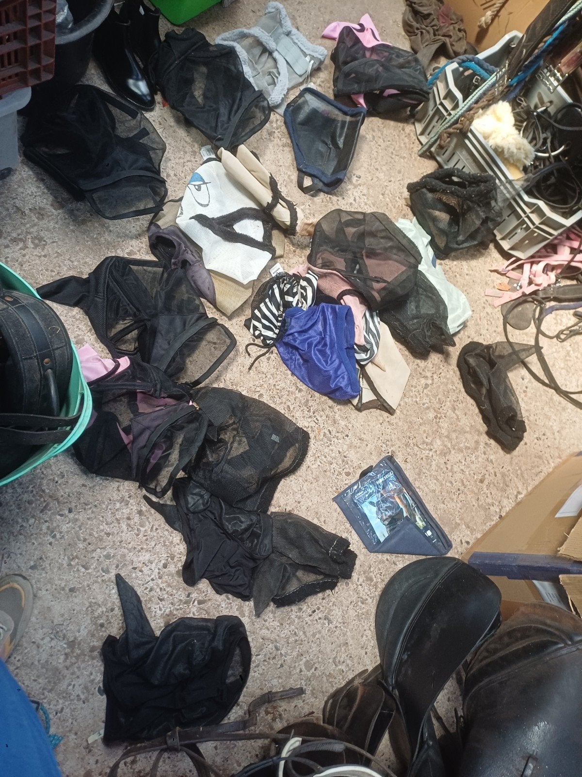 Pony vliegenmaskers, Ophalen