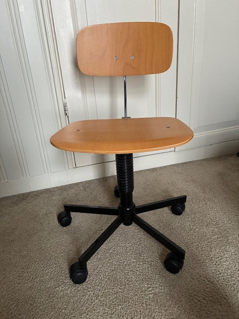 Bureaustoel Vintage (junior), Ophalen, Gebruikt, Zwart, Bureaustoel