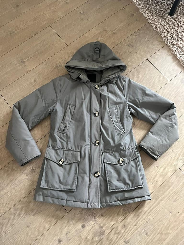 Stijlvolle grijze Airforce jas met lichte schade, zie foto's, Kinderen en Baby's, Kinderkleding | Maat 176, Ophalen of Verzenden