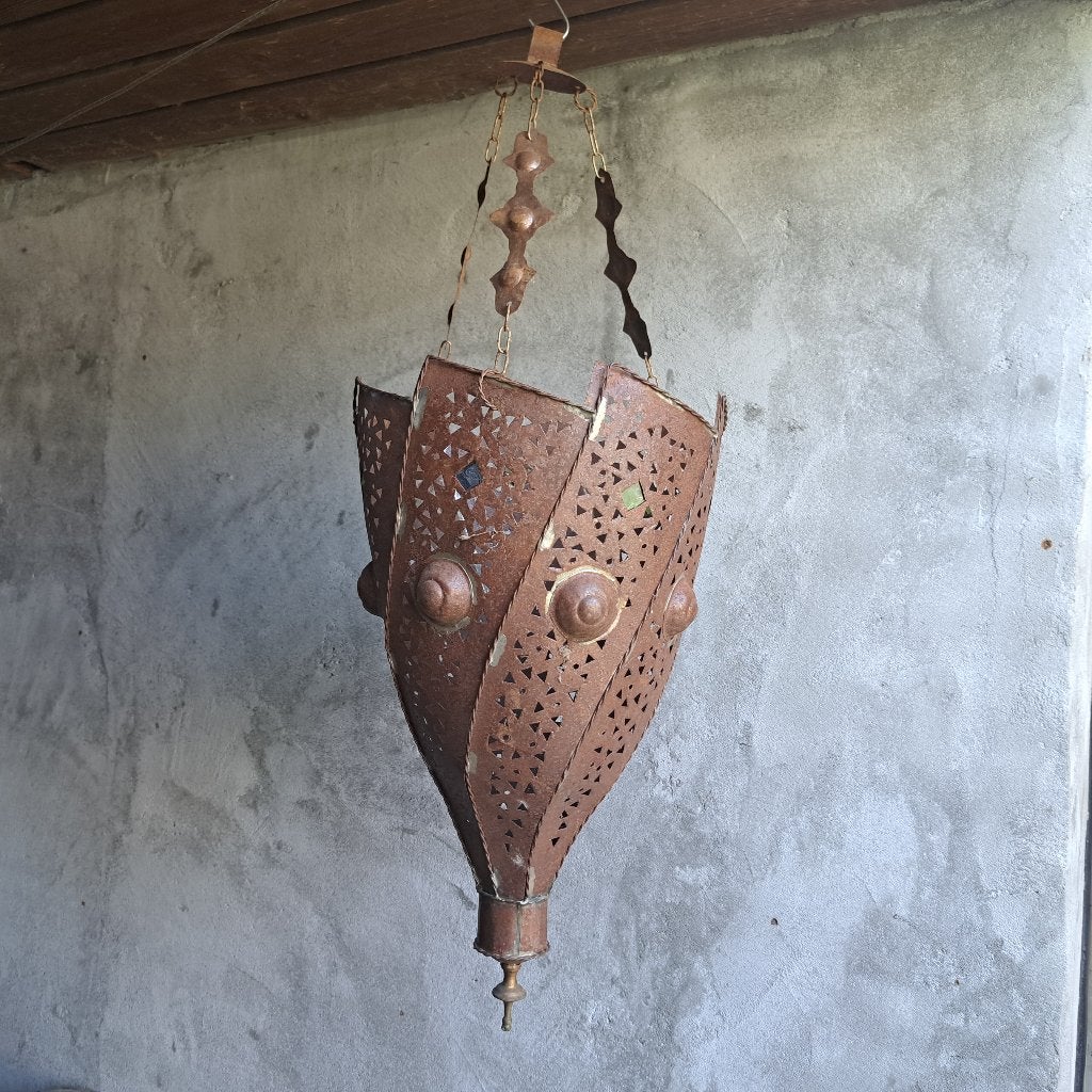 Brocante metalen hanglantaarn lantaarn lamp Marrakesh Etage3, Huis en Inrichting, Gebruikt, ., Ophalen of Verzenden, .