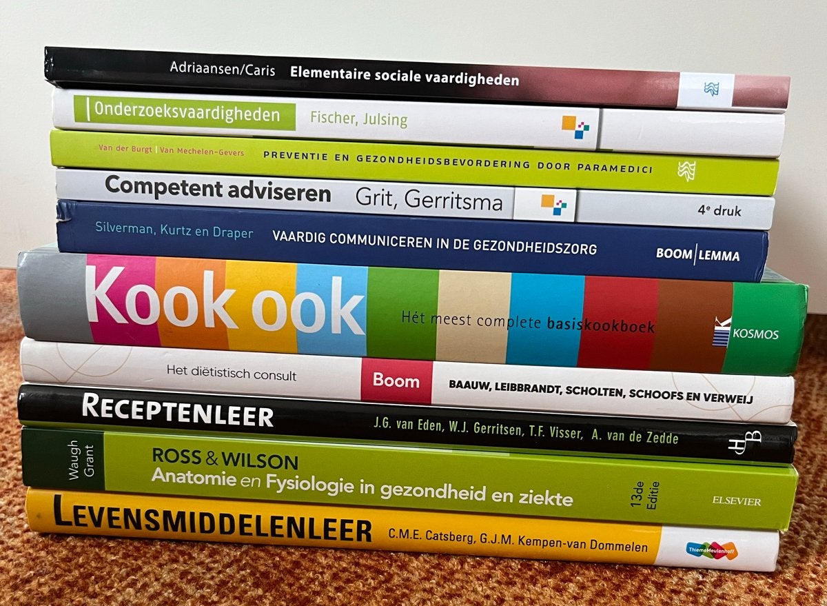 Complete set studieboeken Voeding & Diëtetiek, Ophalen of Verzenden, Beta, Gelezen, HBO
