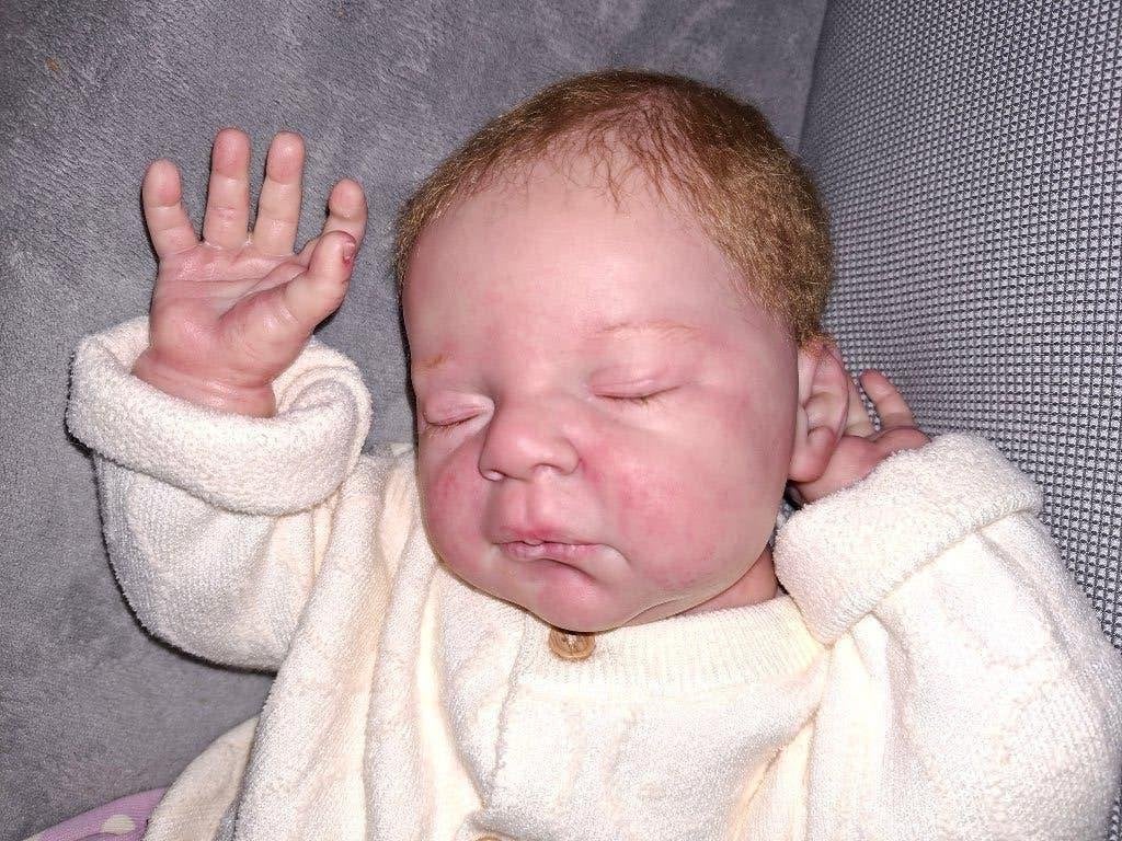 REBORN REBECCA BY REVA SCHICK DOOR MIRELLA, Ophalen of Verzenden, Nieuw, Babypop, Levensecht of Reborn