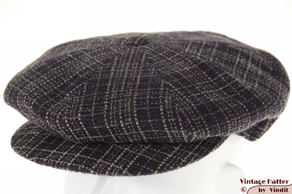 Paperboy pet Borsalino Doria donker blauw aubergine wol 55, Kleding | Heren, Hoeden en Petten, Borsalino Doria, Nieuw, Ophalen of Verzenden