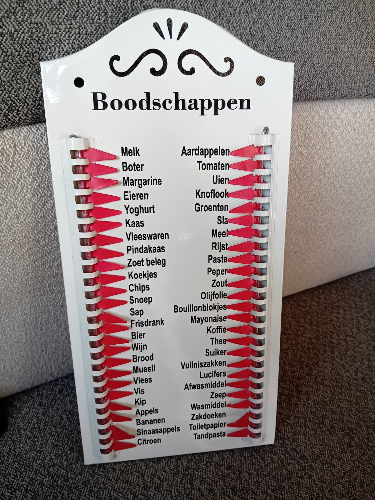 Emaille Boodschappenlijst - Handige Wanddecoratie, Ophalen of Verzenden