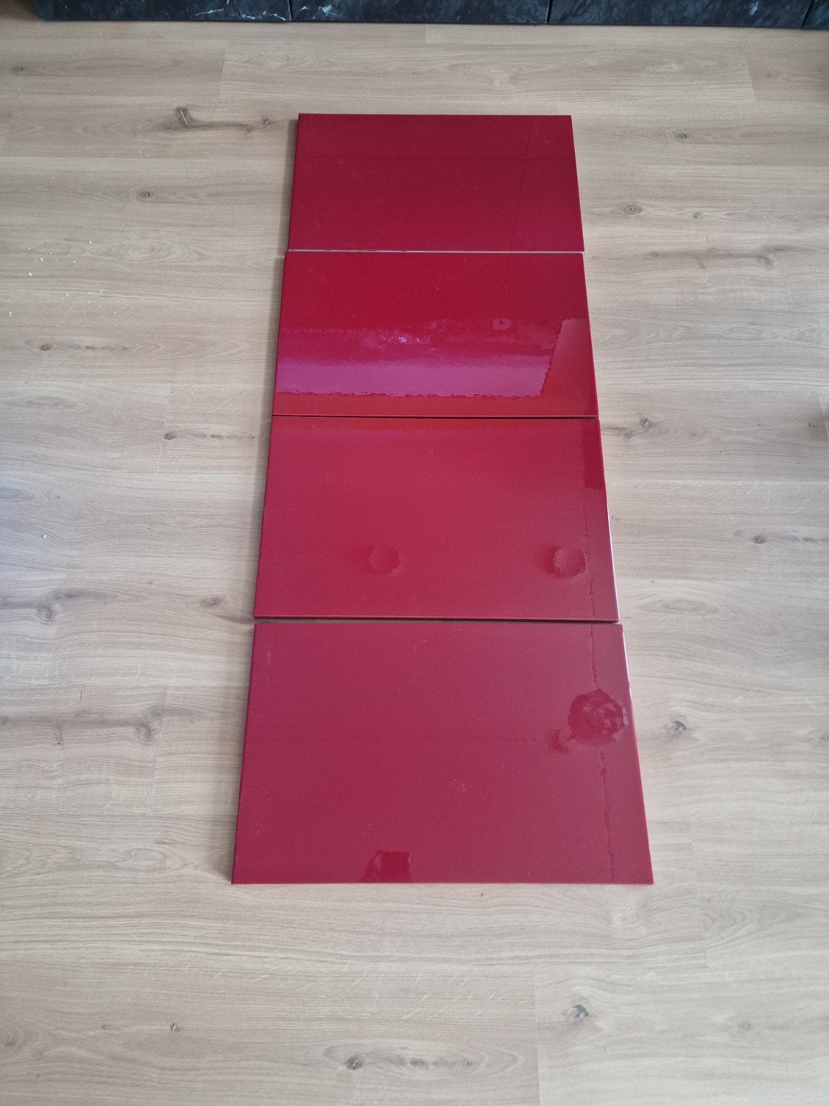 IKEA Besta deurtjes / ladefrontjes rood hoogglans (4 stuks), Ophalen, Gebruikt