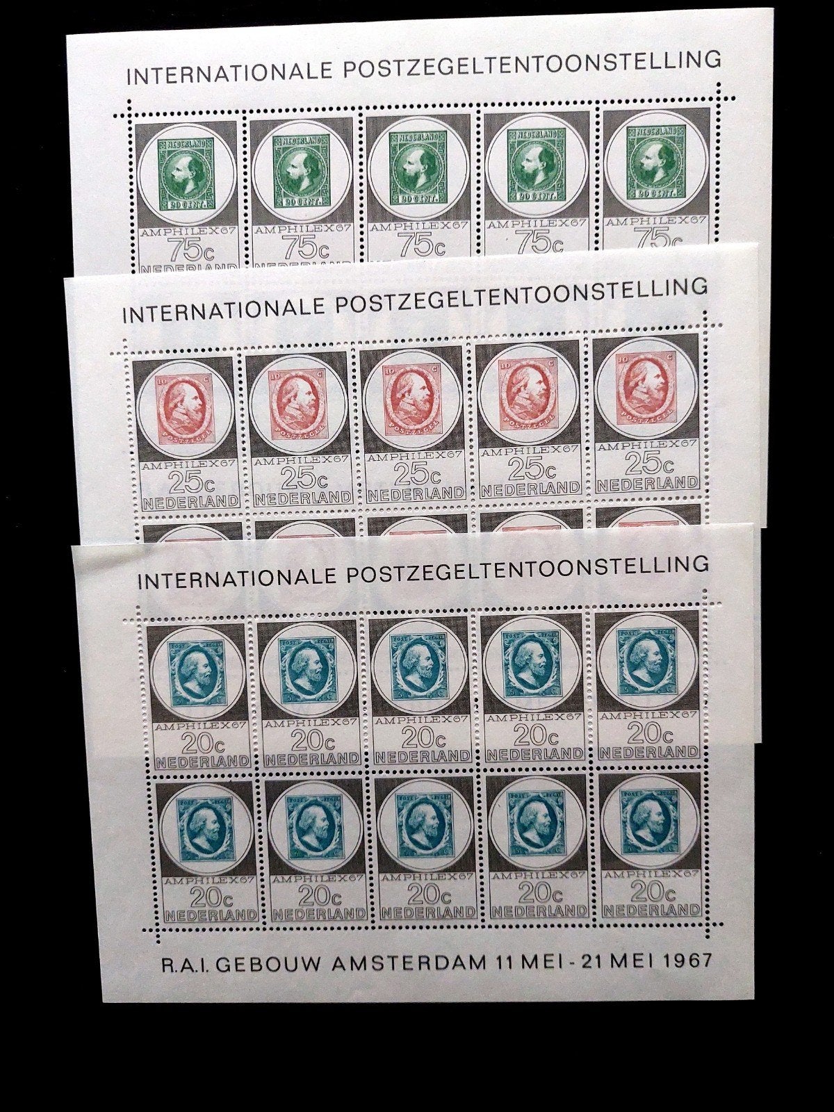 Amphilex blokken 1967 postfris., Ophalen of Verzenden, Na 1940, Postfris