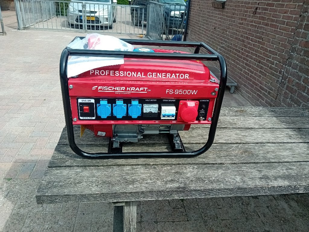 aggregaat Fischer Kraft FS-9500W, Ophalen, Nieuw, Minder dan 5 kVA, Benzine