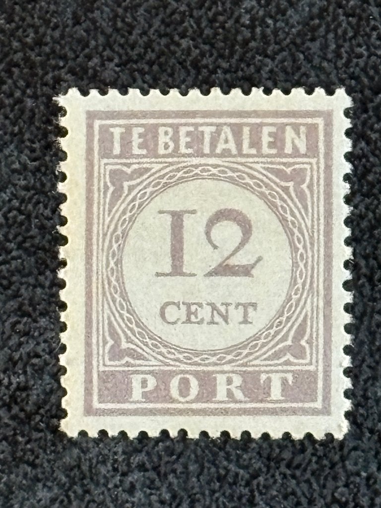 1937-39 SUR P23B, Port cijfer+waarde lila, 12 ct, Ongebruikt, Ophalen of Verzenden