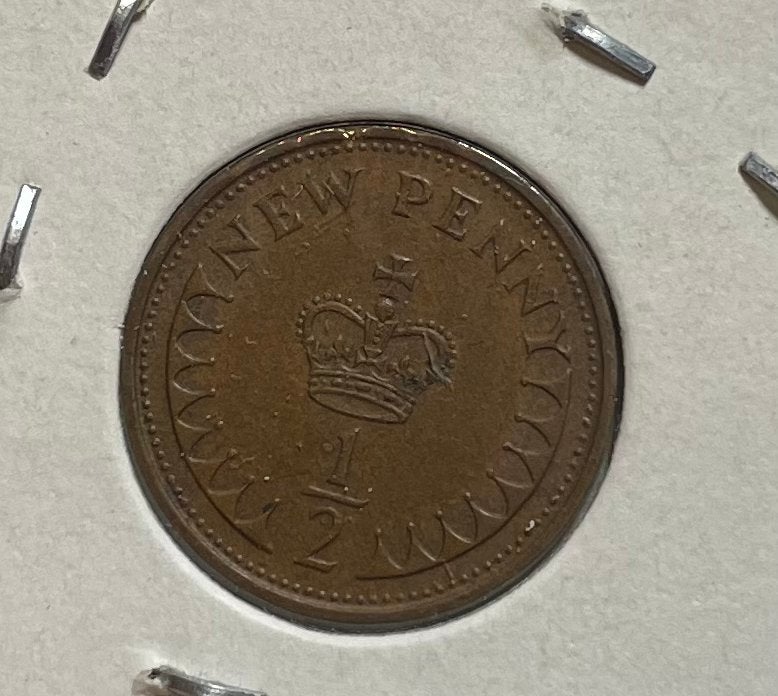 1/2 new penny Engeland 1971, Ophalen of Verzenden