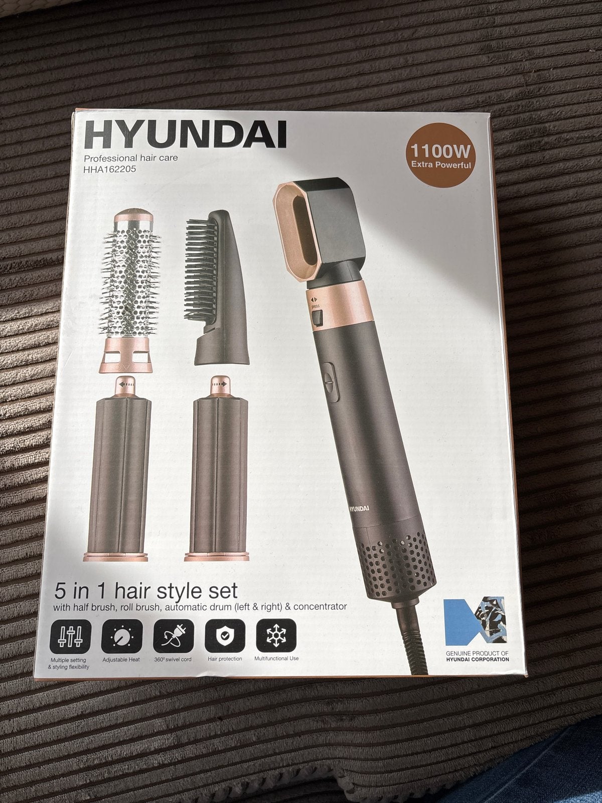 Hyundai 5-in-1 Haarstyling Set 1100W, Sieraden, Tassen en Uiterlijk, Ophalen of Verzenden, Nieuw, Föhn of Haardroger